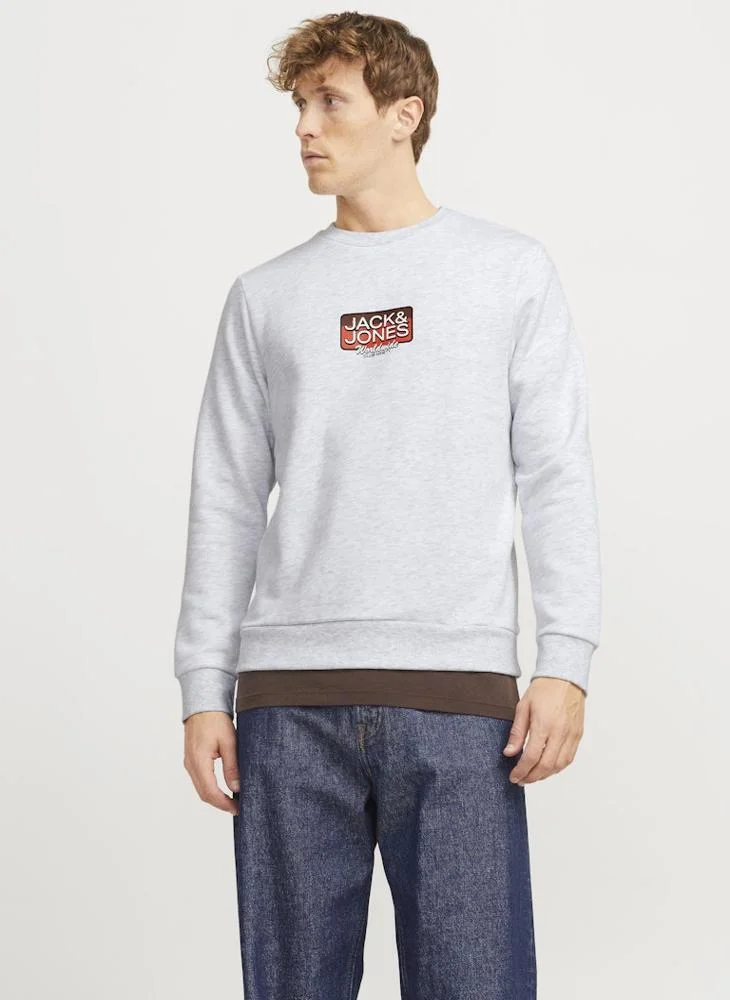 جاك اند جونز Graphic Crew Neck Sweatshirt