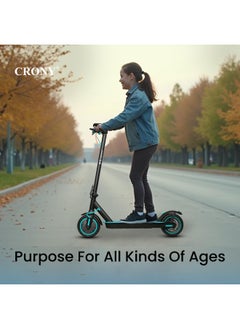 Crony XM M365 App high speed 250W Motor E-Scooter 25-45KM/H Speed, 36V/7.8AH Battery, 10-25KM Range, Front Suspension, Rear Disc Brakes, Aluminum Alloy Frame, 100KG Max Load, LED Headlamp, App Connectivity, Foldable & Portable Electric Scooter for Adults & Teen &  Kids, Electric Scooter for Commuting & Leisure, Long-Range Motorized Scooter with Easy Folding, Lightweight High-Performance Commuter Skateboard，Blue  - Image 3