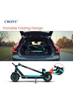 Crony XM M365 App high speed 250W Motor E-Scooter 25-45KM/H Speed, 36V/7.8AH Battery, 10-25KM Range, Front Suspension, Rear Disc Brakes, Aluminum Alloy Frame, 100KG Max Load, LED Headlamp, App Connectivity, Foldable & Portable Electric Scooter for Adults & Teen &  Kids, Electric Scooter for Commuting & Leisure, Long-Range Motorized Scooter with Easy Folding, Lightweight High-Performance Commuter Skateboard，Blue  - Image 2
