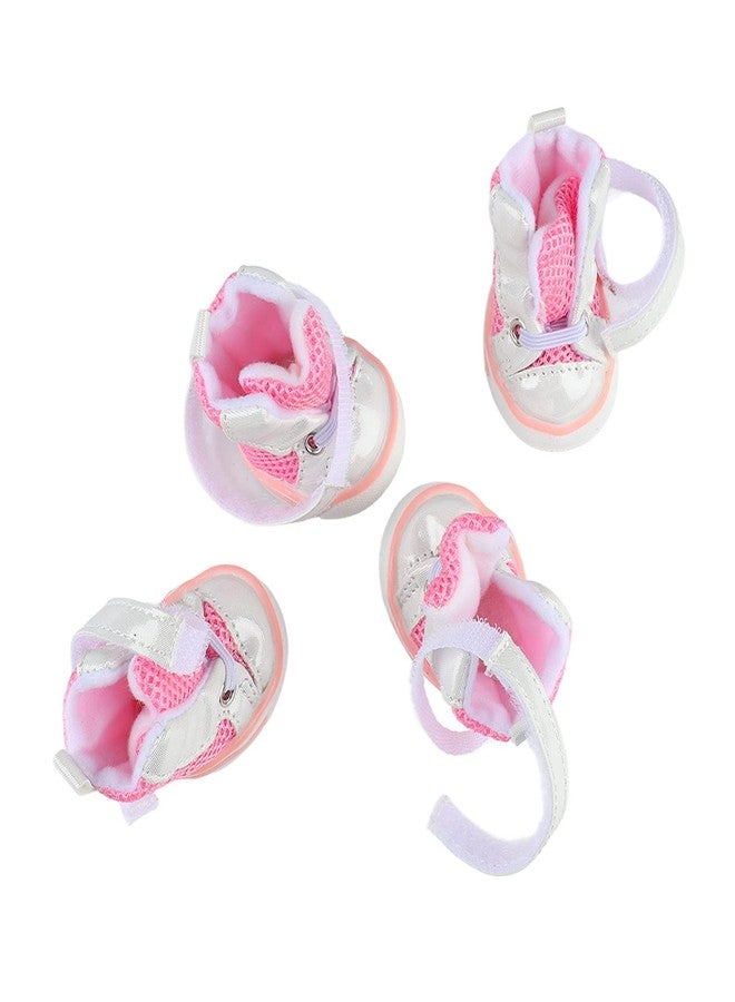 زيروديس أحذية زيروديس للكلاب، 4 قطع، أحذية شبكية مسامية مانعة للانزلاق، مناسبة لفصلي الربيع والصيف، أحذية للمشي لمسافات طويلة، تحمي الكلاب الصغيرة والمتوسطة والكبيرة من حرارة الأرصفة. - Image 5