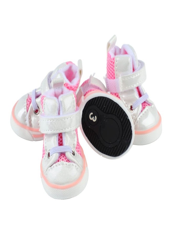 زيروديس أحذية زيروديس للكلاب، 4 قطع، أحذية شبكية مسامية مانعة للانزلاق، مناسبة لفصلي الربيع والصيف، أحذية للمشي لمسافات طويلة، تحمي الكلاب الصغيرة والمتوسطة والكبيرة من حرارة الأرصفة. - Image 4