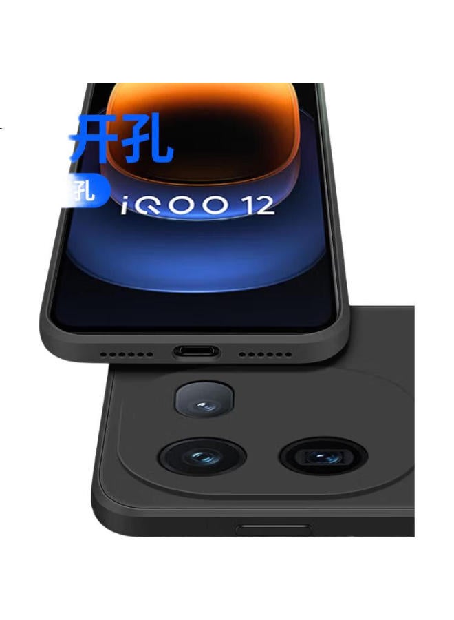 Keklle غطاء هاتف Keklle لـ Iqoo12، غطاء واقي لإصدار Iqoo12 5G، غلاف ناعم فائق النحافة مضاد للصدمات للرجال والنساء [رمادي لافندر]، سيليكون سائل مطور - Image 1