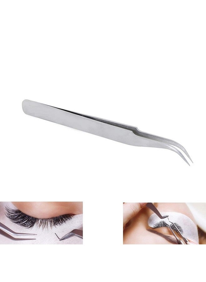 TECHDELIVERS¬Æ Eye Lash and Nail Art Tweezer Pair of Straight and Curved Tip Tweezer - Image 3