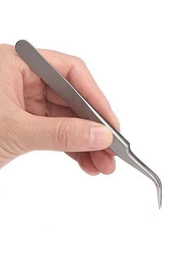 TECHDELIVERS¬Æ Eye Lash and Nail Art Tweezer Pair of Straight and Curved Tip Tweezer - Image 5