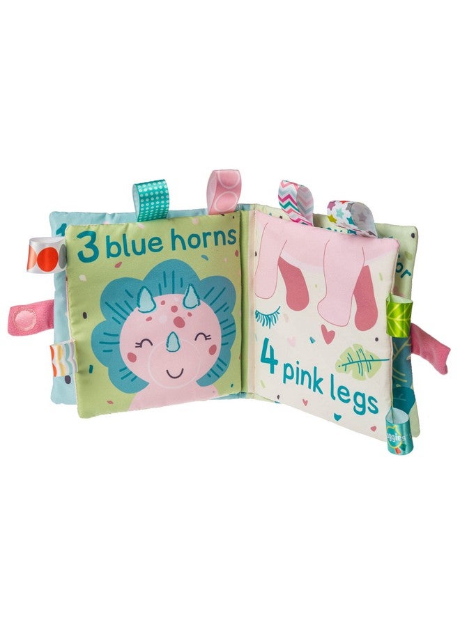 Mary Meyer Taggies Soft Cloth Book with Crinkle Paper & Squeaker, 6 x 6-Inches, Aroar-a-Saurus - Image 2