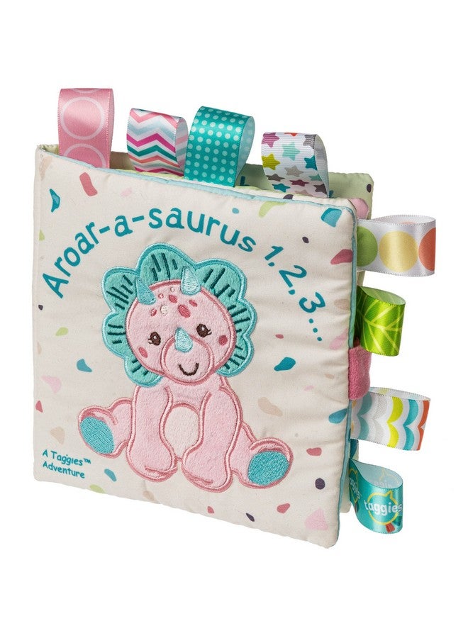 Mary Meyer Taggies Soft Cloth Book with Crinkle Paper & Squeaker, 6 x 6-Inches, Aroar-a-Saurus - Image 1