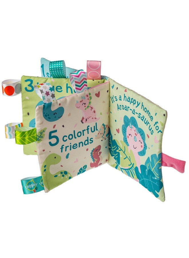 Mary Meyer Taggies Soft Cloth Book with Crinkle Paper & Squeaker, 6 x 6-Inches, Aroar-a-Saurus - Image 3