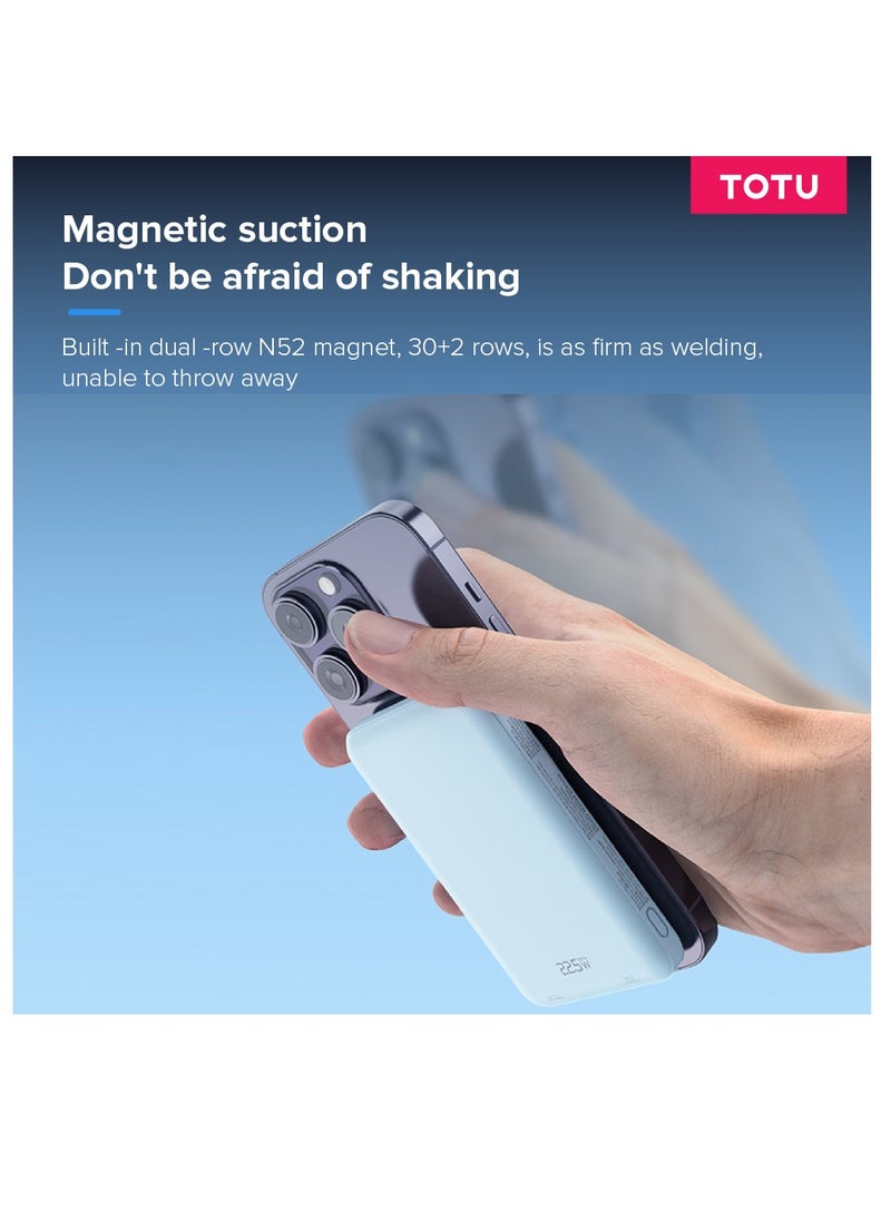Totu - 10000mAh Magsafe Power bank 15W Wireless Charging, Portable Design, with USB-C 20W PD fast charge Compatible with iPhone 14/13/12/series/android devices - Image 1