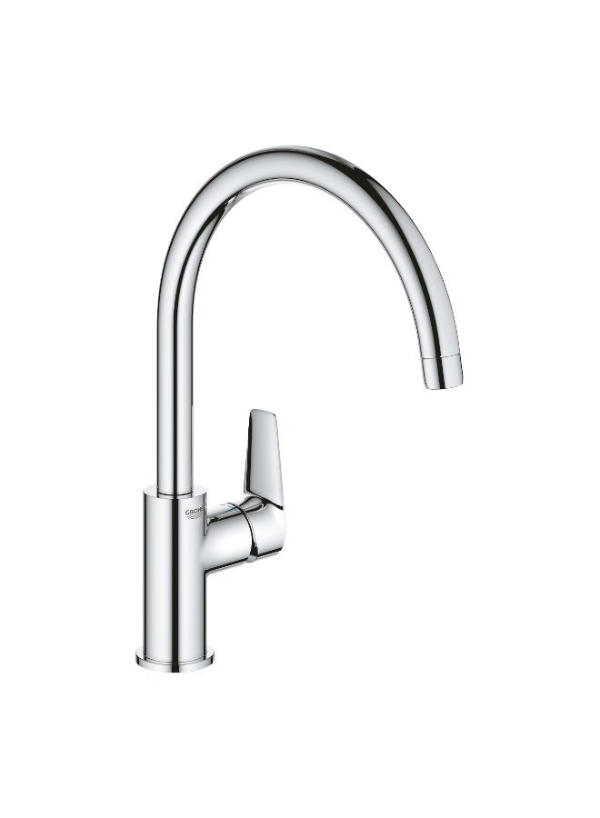 GROHE BauEdge Sink Mixer C-Spout, Chrome 31367001