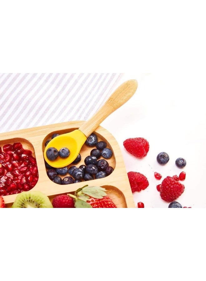 Youkoo kitchen Baby's Bamboo Cute Dinnerware (Light Green) - Image 4