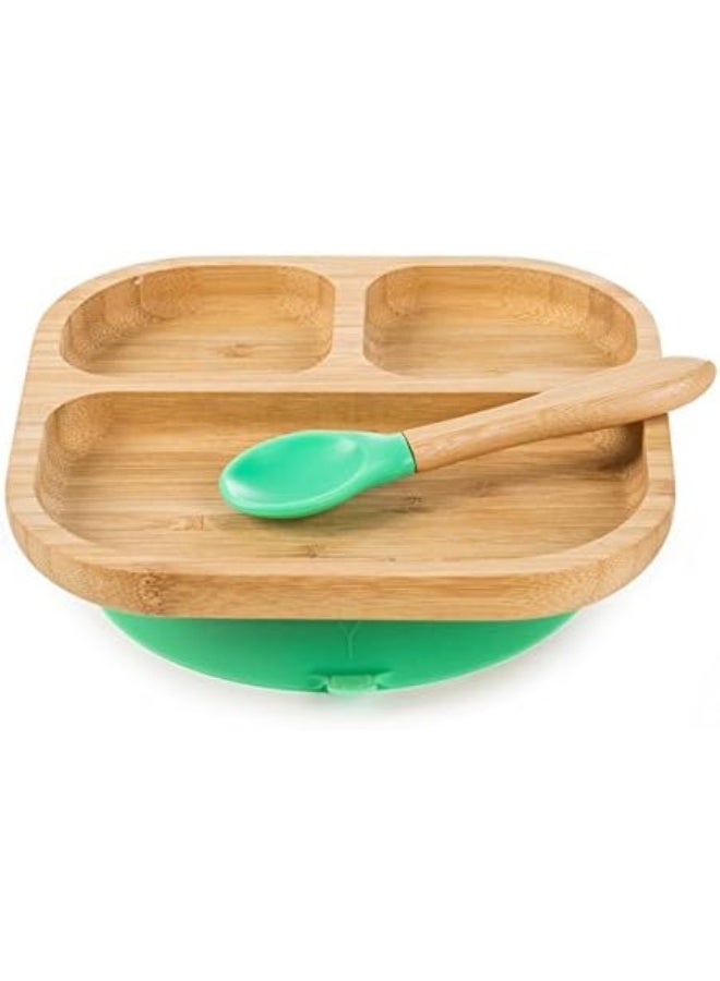 Youkoo kitchen Baby's Bamboo Cute Dinnerware (Light Green) - Image 1