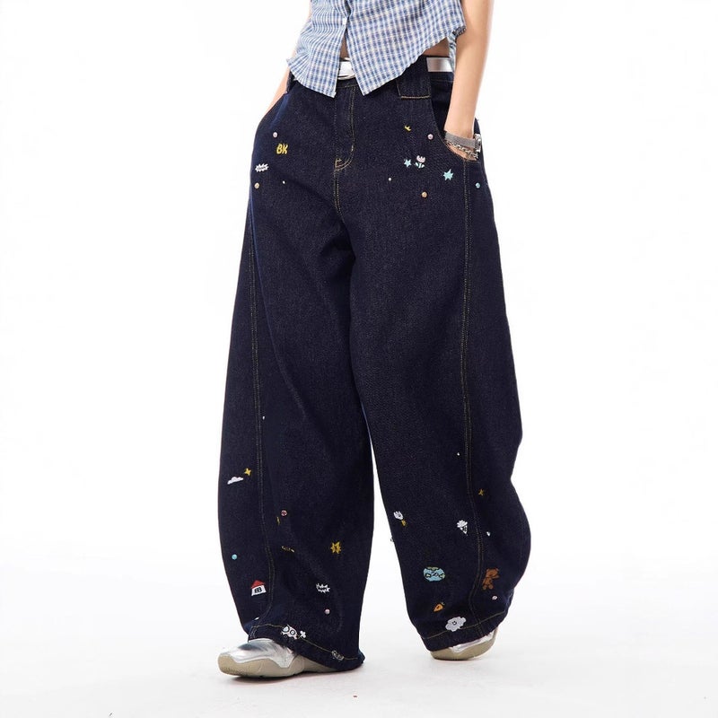 Unisex Casual Daily Denim Jeans - Image 2