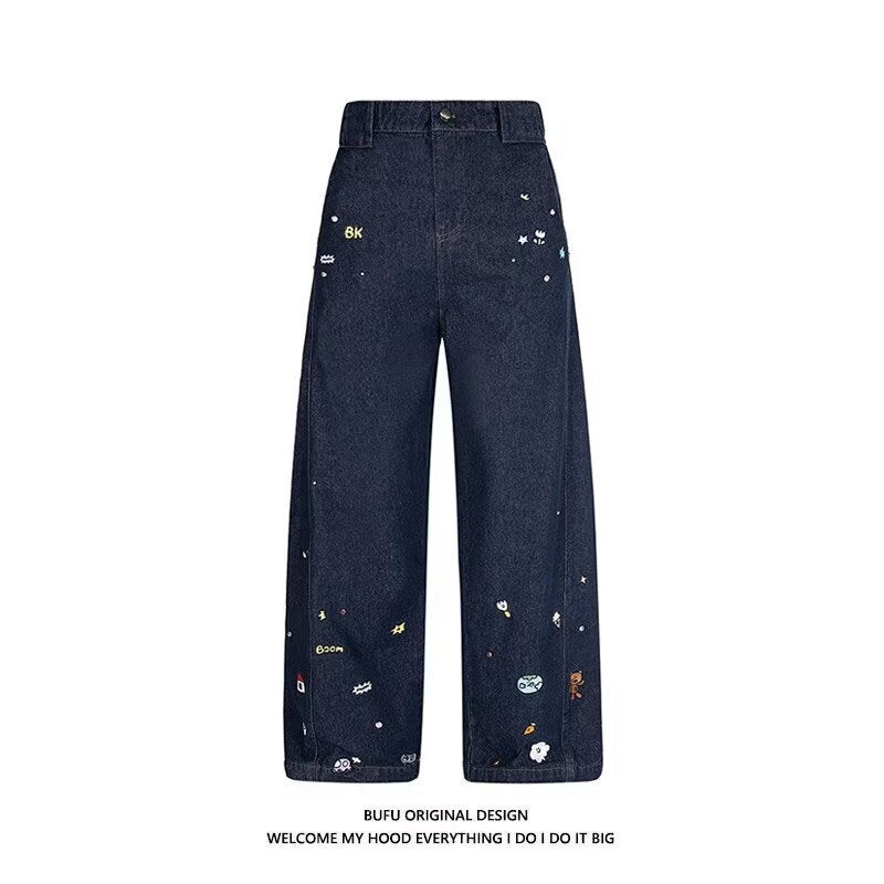 Unisex Casual Daily Denim Jeans - Image 1