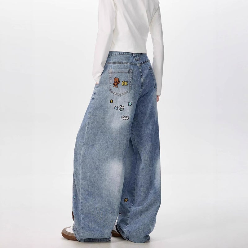 Unisex Casual Daily Denim Jeans - Image 4
