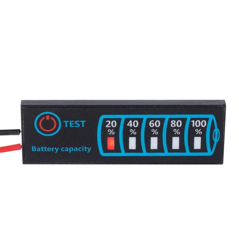 Battery Monitor: 3-Colored Indicator Universal Battery Voltage Checker - Intelligent Capacity Display Compact Size for Lead Acid Lithium Battery Maintenance & Testing - Image 1