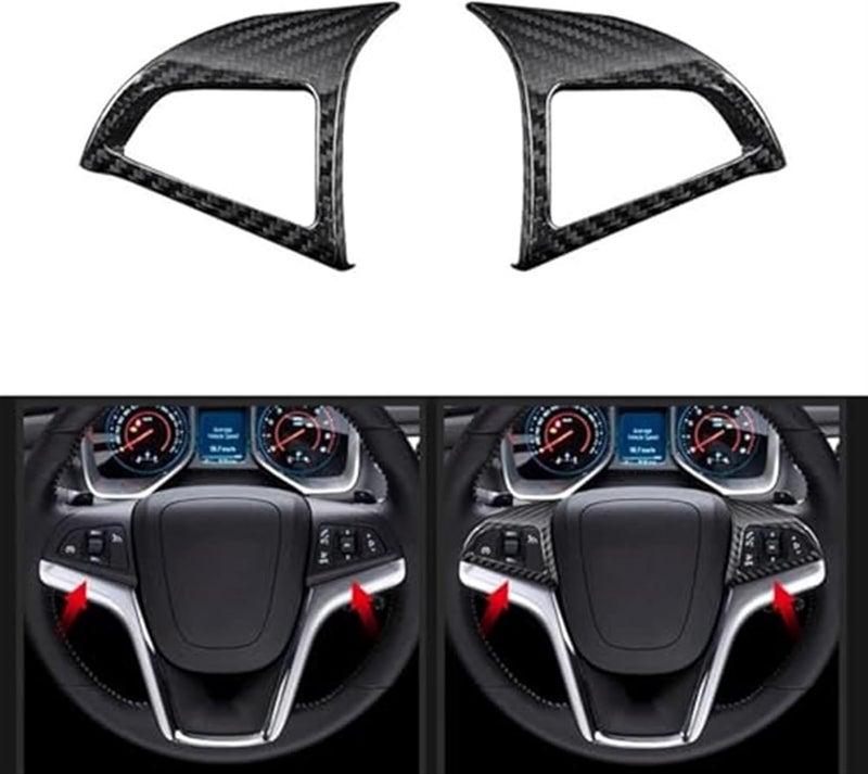 Wivplex Carbon Fiber Steering Wheel Button Trim for Chevrolet Camaro - Image 2