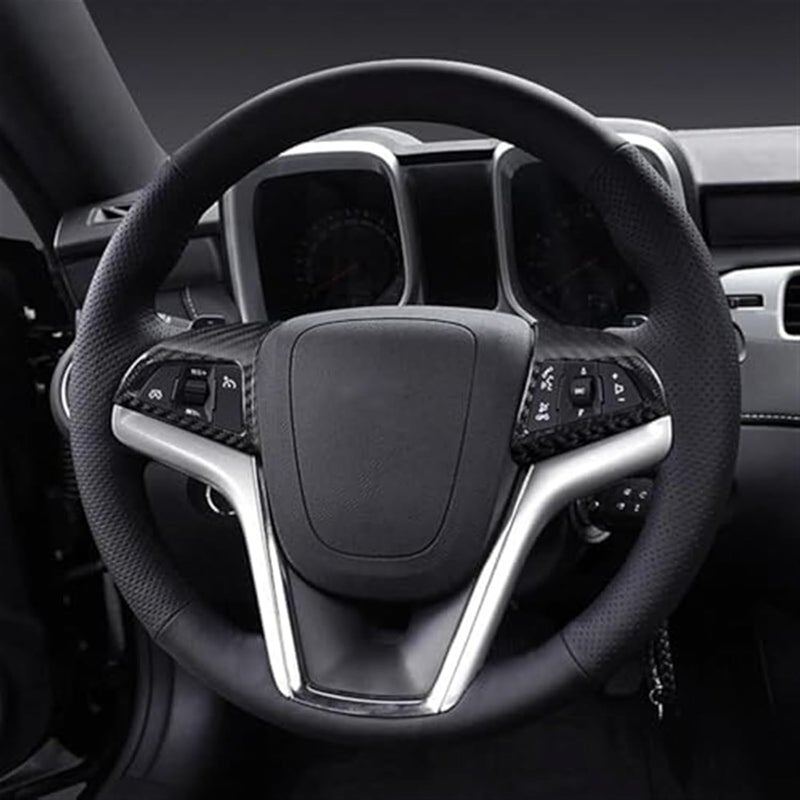 Wivplex Carbon Fiber Steering Wheel Button Trim for Chevrolet Camaro - Image 4