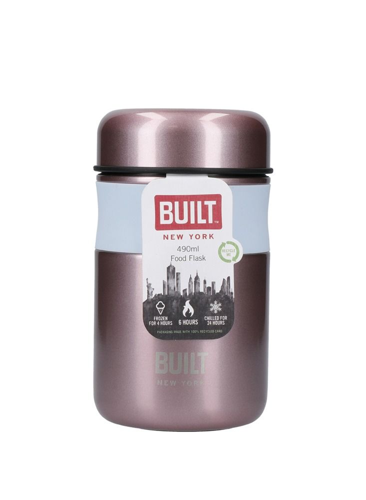 Built NY Double Wall Insulated Food Flask - Light Pink - Image 1