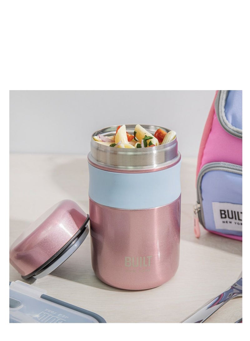 Built NY Double Wall Insulated Food Flask - Light Pink - Image 3