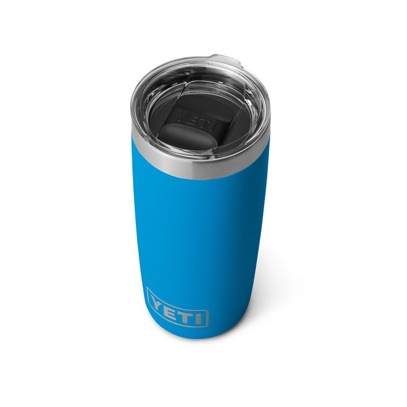 YETI Rambler 10 oz Tumbler, Stainless Steel, Vacuum Insulated with MagSlider Lid, Big Wave Blue - Image 1