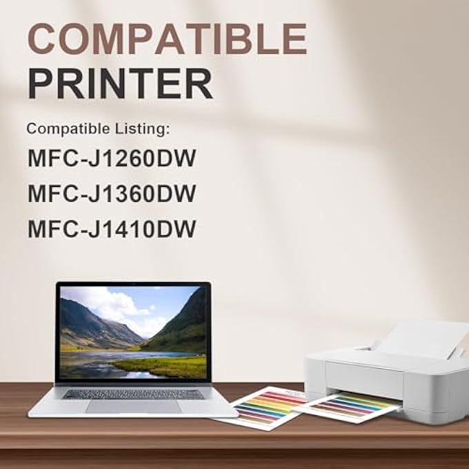 LC501 LC501XL INK CARTRIDGES REPLACEMENT FOR LC 501 501XL HIGH YIELD REPLACEMENT FOR MFC-J1260DW MFC-J1360DW MFC-J1410DW PRINTER,BLACK CYAN MAGENTA YELLOW - Image 3