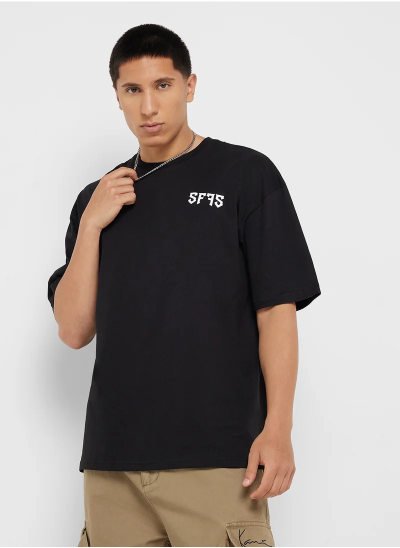 Seventy Five Graphic Print Oversized T-Shirt