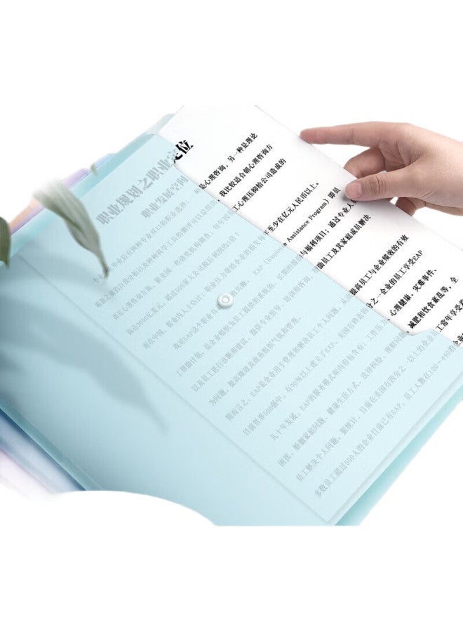 Simaa (Simaa) 20-Pack A4 Buttoned Student Mordern Colorful File Bag Waterproof Exam Paper And Document Storage Bag Office File Folder 21273 - Image 1