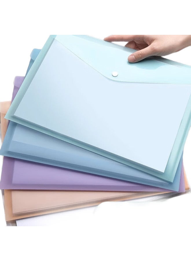 Simaa (Simaa) 20-Pack A4 Buttoned Student Mordern Colorful File Bag Waterproof Exam Paper And Document Storage Bag Office File Folder 21273 - Image 2