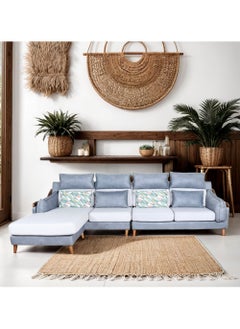 HOMEVEO A comfortable corner sofa set, Gray  - Image 1
