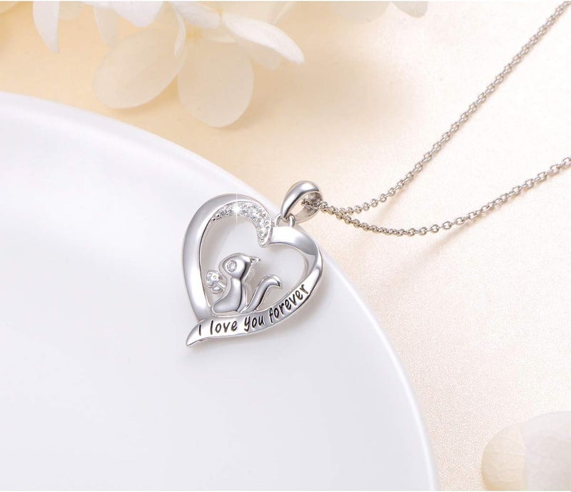 Flyow Elephant Necklace Cat Necklace Bunny Neklace Horseshoe Necklace Blue Jay Necklace Sterling Silver Animal Necklaces for Women - Image 3