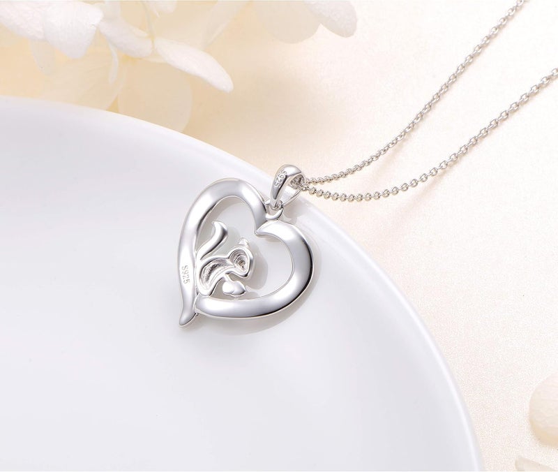 Flyow Elephant Necklace Cat Necklace Bunny Neklace Horseshoe Necklace Blue Jay Necklace Sterling Silver Animal Necklaces for Women - Image 4