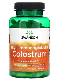 High Immunoglobulin, Colostrum, 500 mg, 120 Capsules