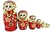 Winterworm Set of 7 7pcs Red Big Braid Montessori Nesting Dolls Russian Wooden Matryoshka Birthday Gifts Home Decoration Preschool Toy - Image 3