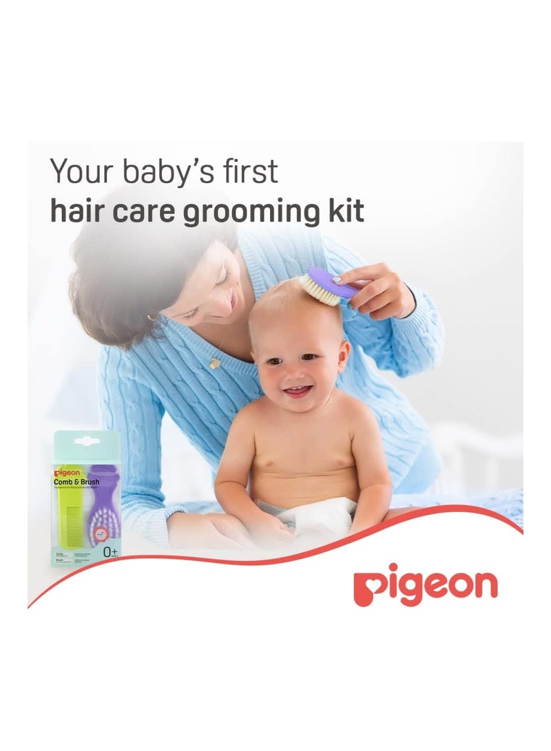 pigeon مشط وفرشاة، فائق النعومة واللطف، خالٍ من مادة BPA - Image 2