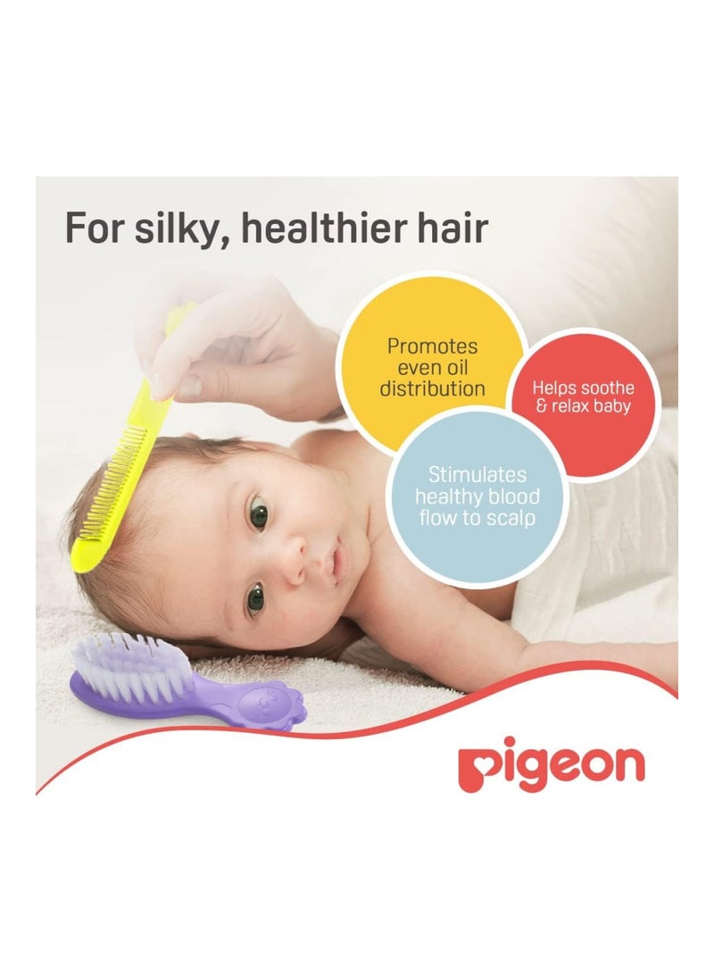 pigeon مشط وفرشاة، فائق النعومة واللطف، خالٍ من مادة BPA - Image 4