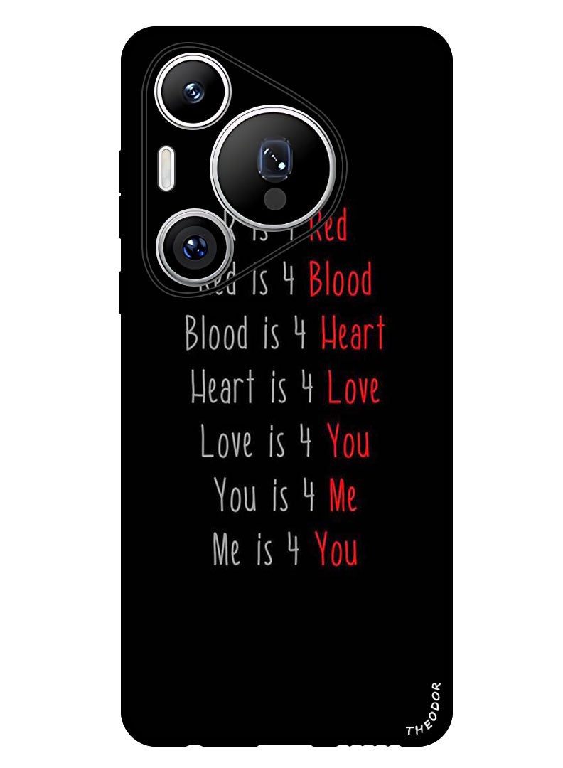 Theodor Protective Case Anti Scratch Shock Proof Bumper Cover For Huawei Pura 70 Pro Plus Love Quote - Image 1