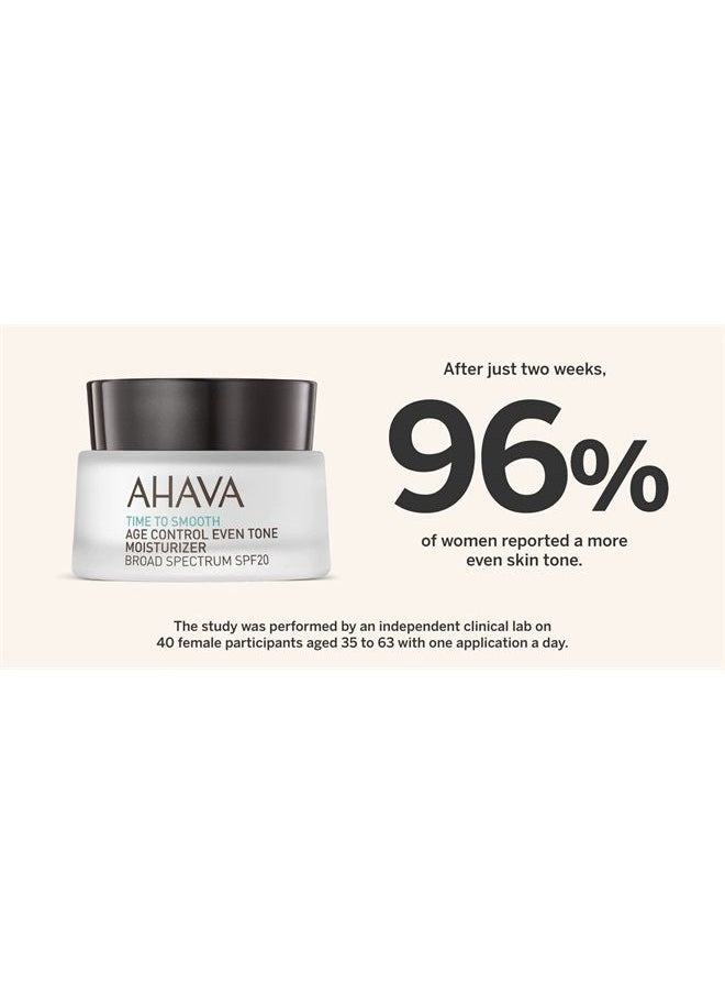 AHAVA - Time to smooth | Age Control Even Tone Moisturizer | Broad Spectrum | SPF20 - Image 1