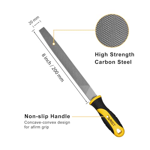 TARIST 8 inch Flat Metal File, Professional Carbon Steel file, Tool Sharpener for Professionals and DIY - Image 2