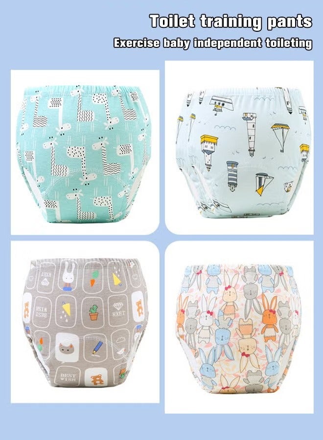 4 Piece Potty Training Underwear, 6 Layers Breathable Cotton Absorbent Trainer Pants for Toddler Baby Boys Girls Waterproof  - Image 2