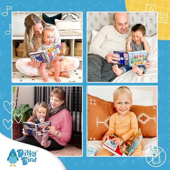 DITTY BIRD BABY SOUND TOY: OUR FIRST 100 ANIMALS INTERACTIVE MUSICAL BOOK IS THE PERFECT TOYS FOR 1 YEAR OLD BOY GIRL GIFTS. ELECTRONIC EARLY DEVELOPMENT TOYS FOR TODDLERS 1-3. - Image 4