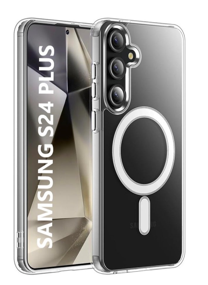 YoYoTech Samsung S24 Plus Magsafe Case 2024 Slim Thin Magnetic [Upgraded Build in N52 Magnets] Cover Anti Yellowing Anti Scratch Hard Back Crystal Clear  - Image 1