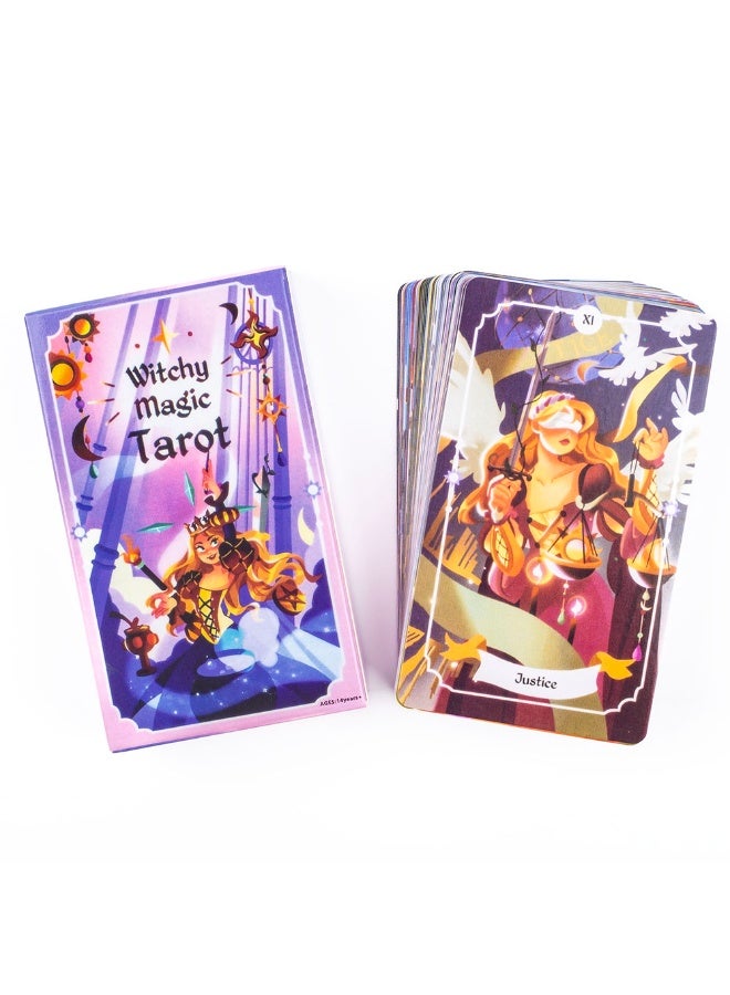 NIBEMINENT Mysterious Magic Tarot Card Set - A set of 78 tarot cards with magical and charming illustrations. Preview set for tabletop games. 10.3 cm × 6 cm - Image 4