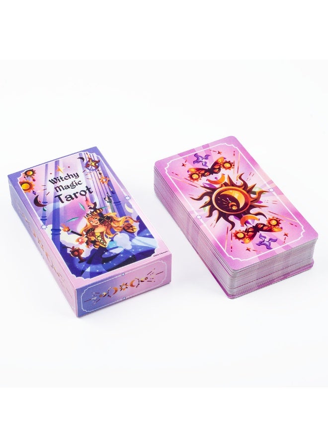 NIBEMINENT Mysterious Magic Tarot Card Set - A set of 78 tarot cards with magical and charming illustrations. Preview set for tabletop games. 10.3 cm × 6 cm - Image 5