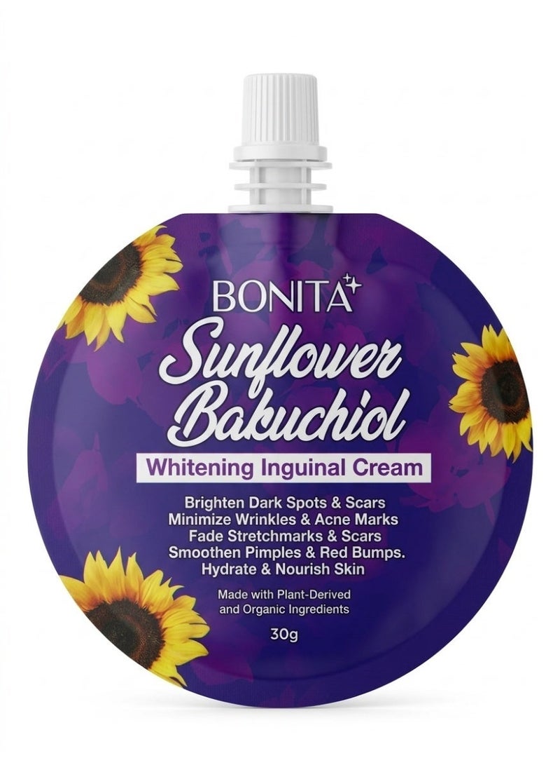 Bonita كريم تفتيح الإربية من عباد الشمس باكوشيول 2PCS COMBO 2x30g – يضيء المناطق الداكنة، يرطب البشرة ويحسن الملمس - Image 3