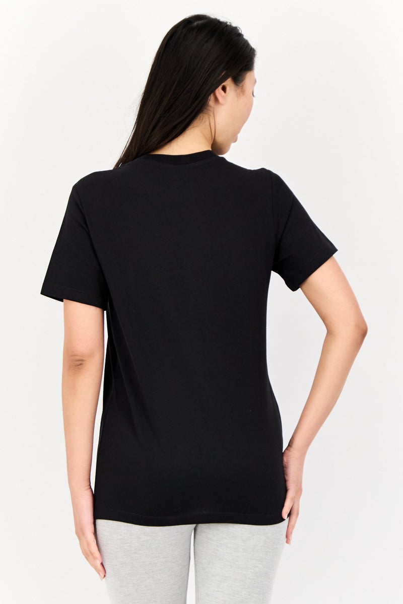 Reebok تي شيرتات تدريب قصيرة الأكمام للنساء، رياضية، سوداء - Image 3