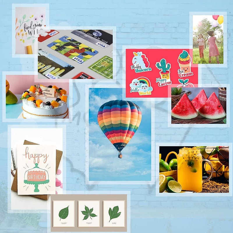 50 A6 Sheets Self Adhesive Laminating Paper Glossy for Photos Labels Menus ID Cards Certificates Peel Stick Vinyl No Heat Machine Required Instant Lamination for Documents Crafts - Image 2