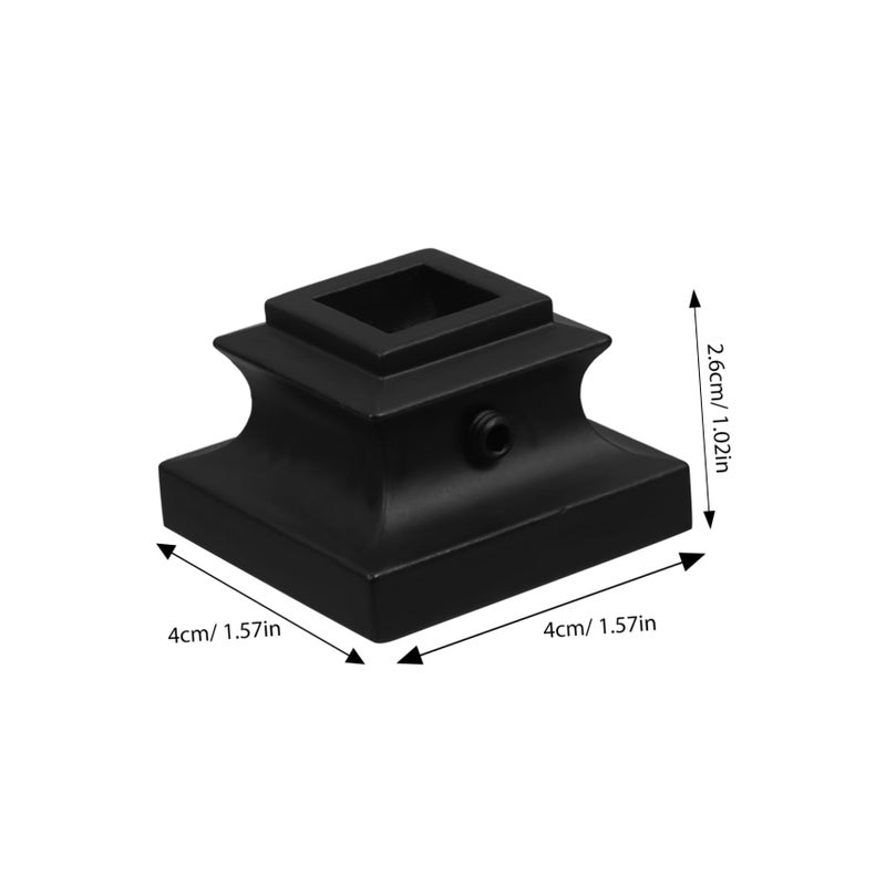 6 Pack Metal Baluster Connectors Staircase Railing Support Post Base 2 3 8 Inch - Image 3