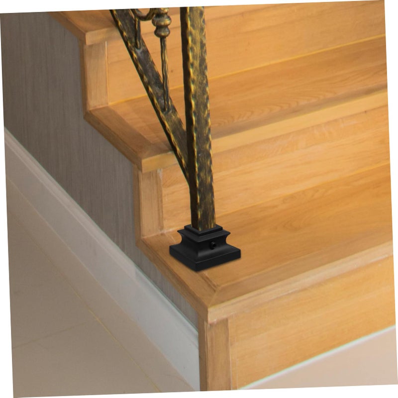 6 Pack Metal Baluster Connectors Staircase Railing Support Post Base 2 3 8 Inch - Image 5