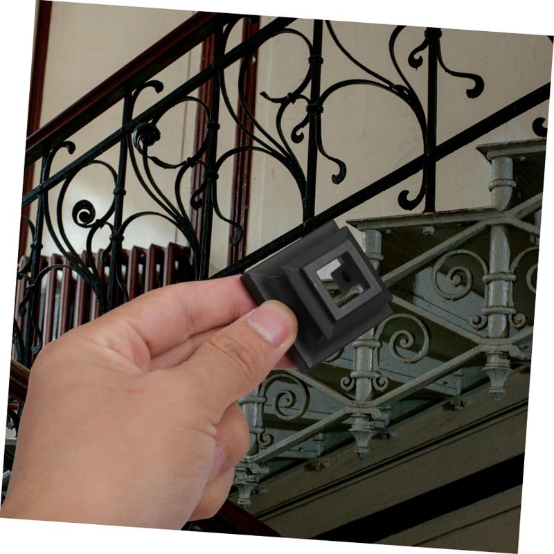 6 Pack Metal Baluster Connectors Staircase Railing Support Post Base 2 3 8 Inch - Image 4