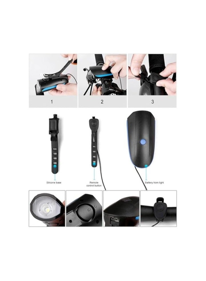 سيكليستا ضوء أمامي للدراجة قابل لإعادة الشحن عبر يو اس بي مع أصوات متعددة برتقالي - Image 5